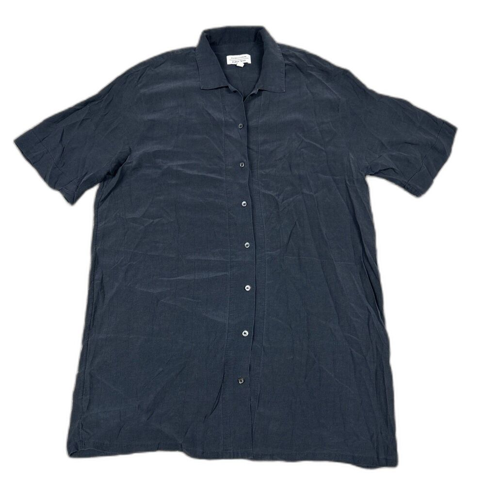Stockholm Atelier & Other Stories Tunic Top Womens 2 Shirt Short Sleeve Gray